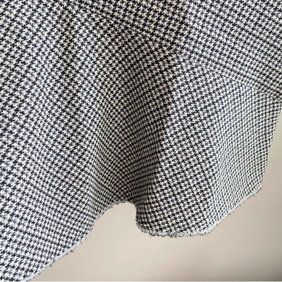 Maje Black White Houndstooth Asymmetric Mini Skirt - Picture 5 of 10
